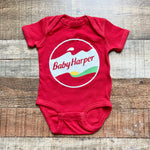 Rabbit Skins Red Baby Harper Onesie- Size 6M