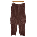 Free People Brown Hard Crushin’ Plush Cargo Pants  - Size 12 (Inseam 28" - Sold Out Online!)