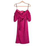 Majorelle Pink Off the Shoulder Belted Back Slit Dress- Size S (sold out online)