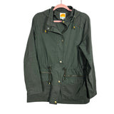 C&C California Green Cotton Adjustable Waist Hooded Utility Light Jacket- Size M