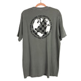 Comort Colors Grey Graphic Front and Back Tee- Size L