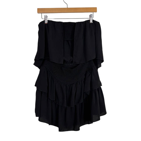 No Brand Black Strapless Back Cutout Romper- Size ~S (no size tag, fits like small)