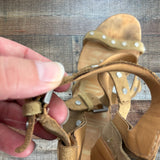 Dolce Vita Suede Studded Cork Heel Sandals- Size 9.5 (see notes)