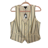 Express Cream and Navy Striped Vest NWT- Size M