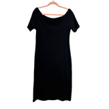 Universal Thread Goods Co. Black Ribbed Off The Shoulder Dress - Size L (see notes)