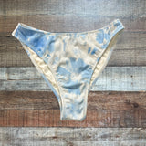 ELE SWIMS Blue and White Tie-Dye Bikini Bottoms- Size S (see notes)