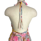 Olivaceous Pink Floral Halter Tie Ruffle Tiered Dress NWT- Size M (sold out online)