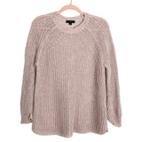 J. Crew Pink 100% Linen Open Knit Sweater- Size M (see notes)