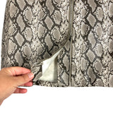 BLANKNYC Snakeskin Print Faux Leather Front Zipper Skirt- Size 4