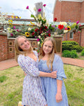 For Love & Lemons White/Purple Stripe Floral Print Dress - Size XXS (See Notes, Sold Out Online)