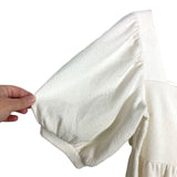 Scoop Ivory Puff Sleeves Babydoll Dress- Size S (see notes, sold out online)