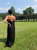 Rococo Sand Black Floral Dress- Size L