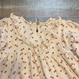 Quincy Mae Two Piece Cream Floral Dress and Bloomer Set- Size 18-24M