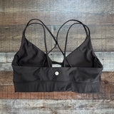 Presley Hill Black Front Cutout Sports Bra- Size S