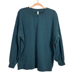Lululemon Forest Green Crewneck Sweatshirt - Size 8 (See Notes)