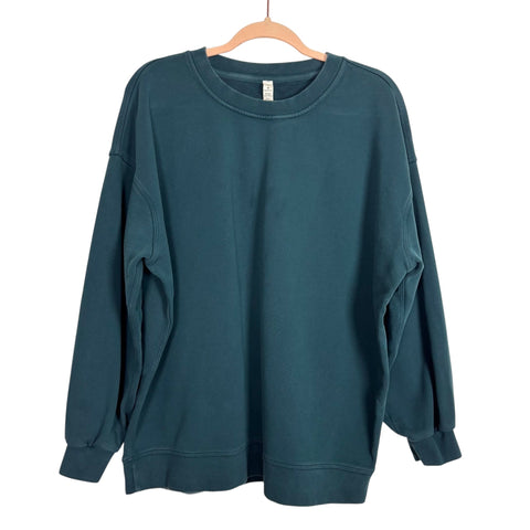 Lululemon Forest Green Crewneck Sweatshirt - Size 8 (See Notes)
