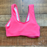 Pink Lily Magenta/Hot Pink Textured Padded Bikini Top- Size S (we have matching bottoms)