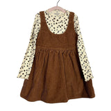 Carter's Animal Print Top and Mocha Corduroy Jumper Dress - Size 4T
