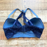 Aerie Blue Lace Underwire Padded Bra- Size 34DD