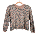 Mayoral Pink Animal Print Sweater - Size 12 Girls