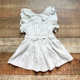 Ollie's Day Cream and Grey Striped Romper- Size 3Y