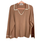 Anrabess Camel Two Piece Lounge Set- Size XL