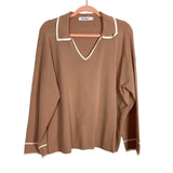 Anrabess Camel Two Piece Lounge Set- Size XL