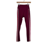 Gymshark Wine Side Striped Leggings- Size S (Inseam 28")