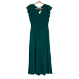 ANRABESS Green Smocked Bodice Dress NWT- Size S