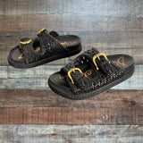 Sam Edelman Black Reid Double Strap Slide Sandals - Size 6
