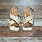 Maeve Metallic Silver Sandals- Size 40/US 9