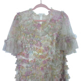 Needle & Thread Pastel Floral Ruffle Tulle Dress- Size 14