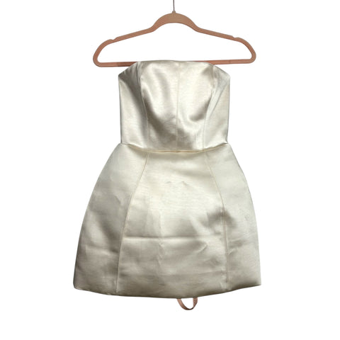 Oh Polly Ivory Strapless Mini Dress NWT - Size US 0
