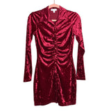 Kendall & Kylie Crushed Velvet Cinched Button Up Dress- Size XS (sold out online)