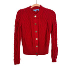 Draper James Red Cable Knit Cardigan Sweater - Size XS (Sold Out Online)
