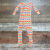 The Beaufort Bonnet Company Multi-Color Hearts Zip Up Footie Outfit- Size 18-24M