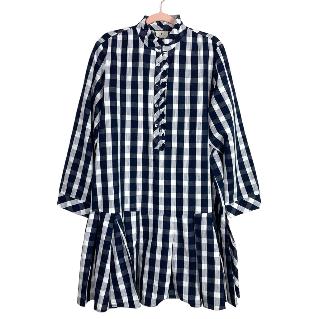 Outlets Tuckernuck Navy Check Tate dress