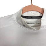 Under Armour White Fitted Mock Neck Top- Size S (see notes)