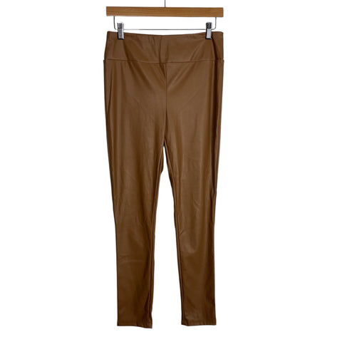 C By One Camel Faux Leather Leggings NWT - Size S (Inseam 26")