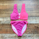 Pink Lily Magenta/Hot Pink Textured Bikini Bottoms NWOT- Size S (we have matching top)