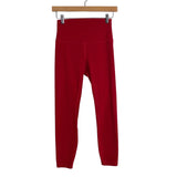 Lululemon Red High Rise Leggings- Size 6 (Inseam 24”)