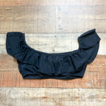 Victoria Secret Black Ruffle Bikini Top- Size S