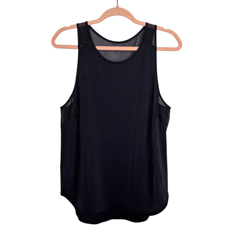 Lululemon Black Mesh Back Tank - Size ~6 (No Size Tag, Fits Like A 6)