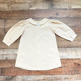 Little Paper Doll Tan/White Checkered Button Up Dress- Size 4T