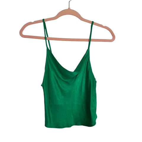 Zara Green Satin Tank Top - Size XS