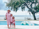 Classic Whimsy White Pink Heart Floral Printed Cover Up Dress- Size M/L (sold out online)