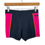 TASC Grey/Pink/Orange Biker/Yoga Shorts- Size XS