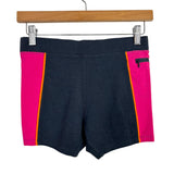 TASC Grey/Pink/Orange Biker/Yoga Shorts- Size XS