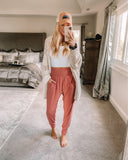 Dibaolong Mauve Cinched Joggers- Size S (Inseam 28”)