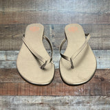 Cambiami Silver Flip Flops - Size 8 (Like New)